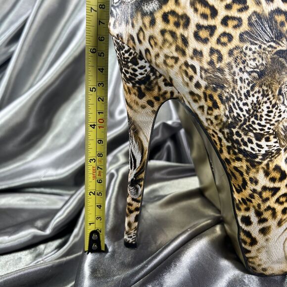 Bumper‎ Boutique Big Cat Tiger Print Ankle Boots Booties Platform High Heel Club - Picture 6 of 15